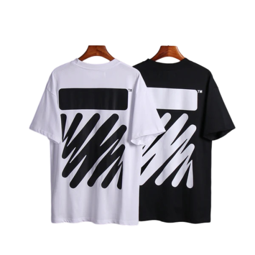 OW T-shirt listrada zebra ondulada